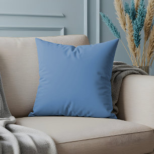 Simple Modern Minimal Solid Sky Blue Color Decor Throw Pillow