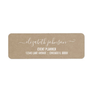 Simple Modern & Minimalist Address Label   Kraft