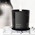 Simple Modern Minimalist Black Candle Label<br><div class="desc">Made for you!</div>