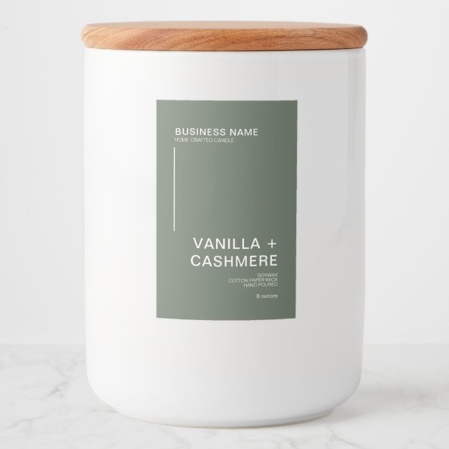 Simple Modern Minimalist Candle Label (Front)