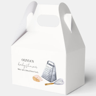 Simple Modern Minimalist Chef Kitchen Baby Shower Favor Box