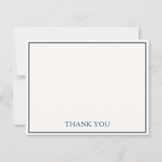 Simple Modern Minimalist Chic Navy Blue Thank You Card