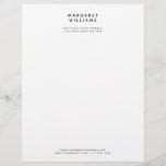 Simple Modern Minimalist Elegant Office Letterhead<br><div class="desc">Simple Modern Minimalist Elegant Office Letterhead. Personalized stationery. Editable template. Check the collection for other matching stationery.</div>