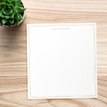 Simple Modern Minimalist Gold Two Border Monogram Notepad<br><div class="desc">Create your own personalized monogram name notepad with simple modern typography and minimalist two border lines in gold colour.</div>