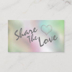 Simple modern minimalist holographic referral card