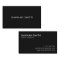 Simple Modern Minimalist Matte Black Business Card