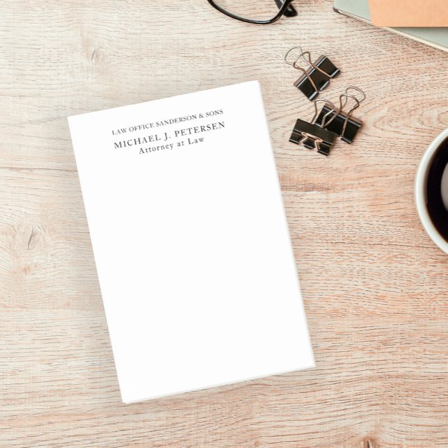 Simple modern minimalist name personalized post-it notes (Creator Uploaded)