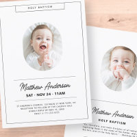 Simple Modern Minimalist Photo Holy Baptism