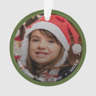 Simple Modern Minimalist Photo Ornament
