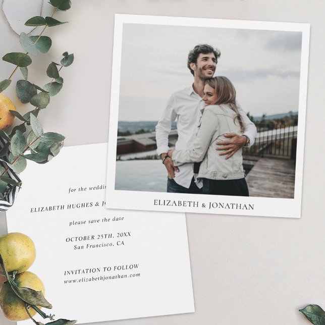 Simple Modern Minimalist Photo Save The Date (Creator Uploaded)