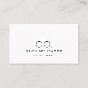 Simple Modern Minimalist Photography Script  Business Card