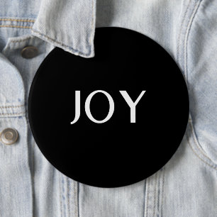 Simple Modern Minimalist Professional Black  6 Inch Round Button