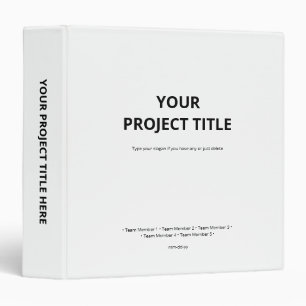 Simple Modern Minimalist Project Album Binder