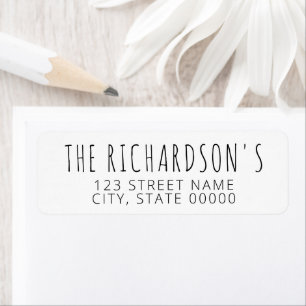 Simple Modern Minimalist Return Address