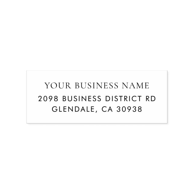 Simple Modern Minimalist Return Address Rubber Stamp (Imprint)