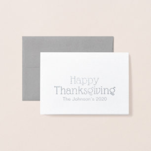 Simple Modern Minimalist Silver Foil Card