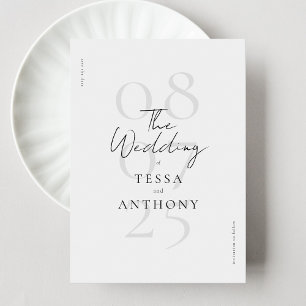 Simple Modern Minimalist Wedding Save The Date