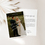 Simple Modern Minimalist Wedding Thank You Card<br><div class="desc">This sleek and timeless card features a minimalist design, offering a clean canvas to convey your heartfelt thanks. The simplicity of the card allows your appreciation to take centre stage, making it a perfect choice for expressing gratitude after your wedding day. Meticulously crafted with modern aesthetics and attention to detail,...</div>