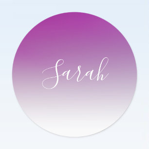 Simple Modern Minimalistic Purple Ombre Gradient