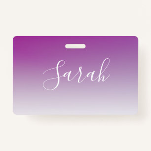 Simple Modern Minimalistic Purple Ombre Gradient Badge