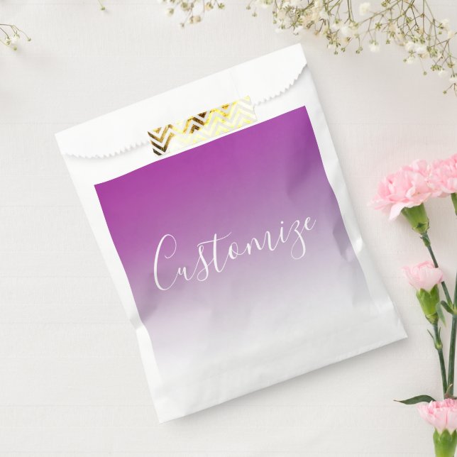 Simple Modern Minimalistic Purple Ombre Gradient Favour Bag (Sealed)