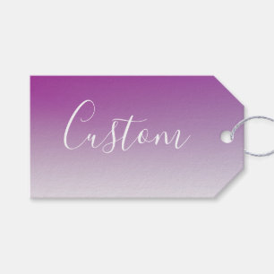 Simple Modern Minimalistic Purple Ombre Gradient Gift Tags