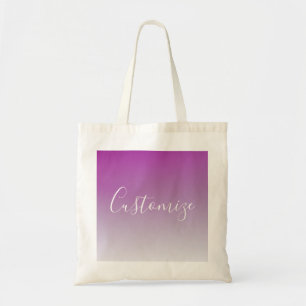 Simple Modern Minimalistic Purple Ombre Gradient Tote Bag