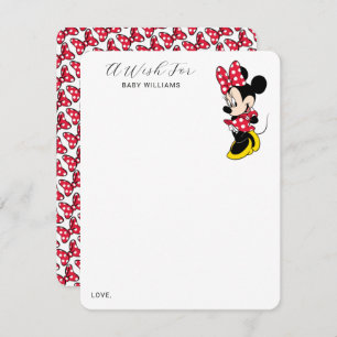 Simple Modern Minnie Mouse Baby Shower Card