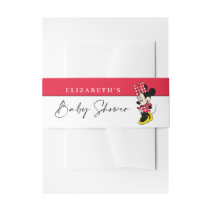 Simple Modern Minnie Mouse Baby Shower Invitation Belly Band