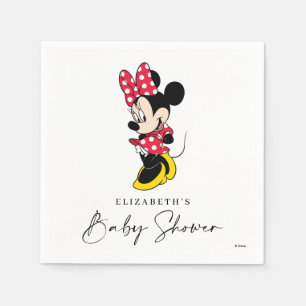 Simple Modern Minnie Mouse Baby Shower Napkin