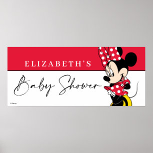 Simple Modern Minnie Mouse Baby Shower Poster