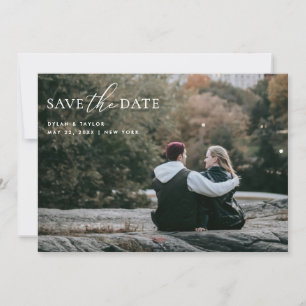 Simple Modern Mixed Font 2-Photo Save The Date
