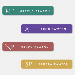 Simple Modern Monogram Kids Name Clothing