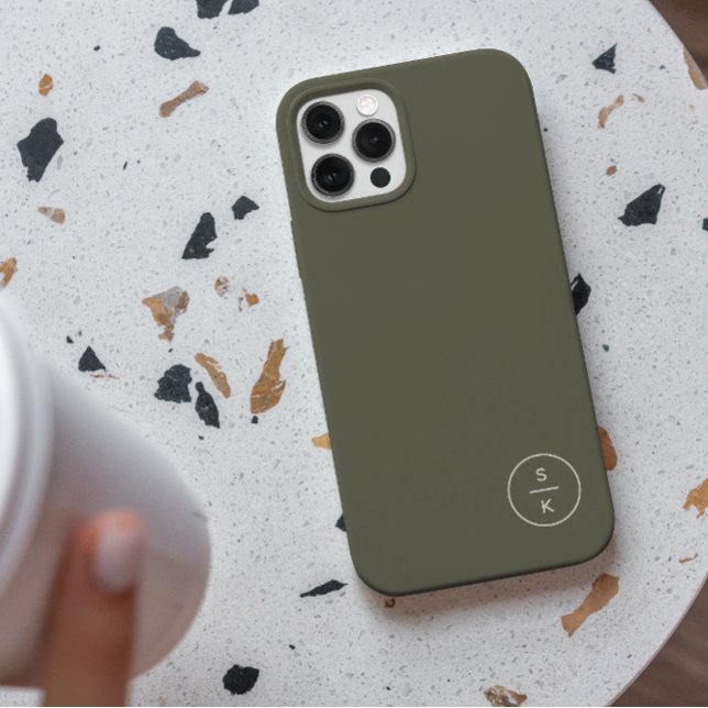 Simple Modern Monogram Name Case-Mate iPhone Case (Creator Uploaded)