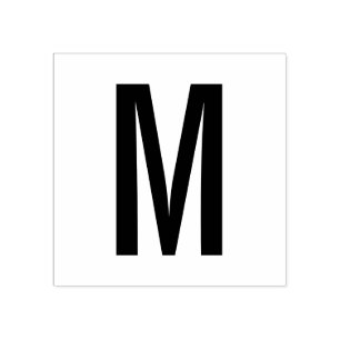 Simple Modern Monogram Rubber Stamp
