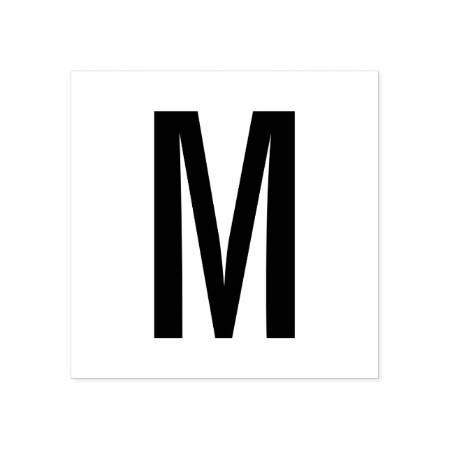 Simple Modern Monogram Rubber Stamp (Imprint)