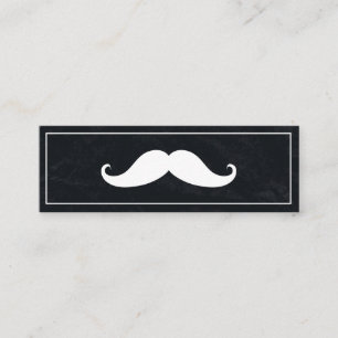 Simple Modern Moustache Barber Shop  Mini Business Card