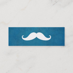 Simple Modern Moustache Barber Shop Mini Mini Business Card
