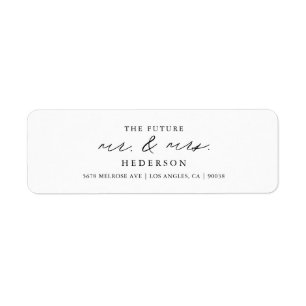 Simple Modern Mr And Mrs Return Address