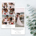 Simple Modern Multi Photo Collage Wedding Thank You Card<br><div class="desc">Share your favourite photos from your wedding day with friends and family with this modern, minimalist multi-photo thank you card. It's easy to edit and includes a thank you message that you can keep or change to your own words. All products are created by Zazzle and shipped to your door...</div>
