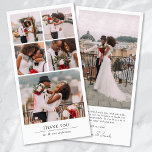 Simple Modern Multi Photo Collage Wedding Thank You Card<br><div class="desc">Share your favourite photos from your wedding day with friends and family with this modern, minimalist multi-photo thank you card. It's easy to edit and includes a thank you message that you can keep or change to your own words. All products are created by Zazzle and shipped to your door...</div>