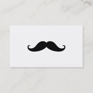 Simple Modern Mustache Barber Shop Business Card