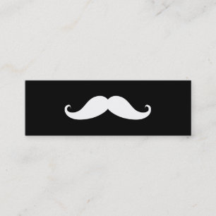 Simple Modern Mustache Barber Shop Mini Business Card