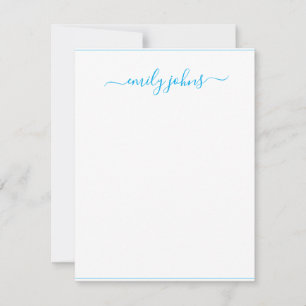 Simple Modern Navy Blue Script Professional Card