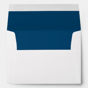 Simple Modern Navy Blue Wedding Invitation Envelope