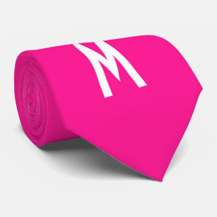 Simple Modern Neon Fluorescent Pink Tie