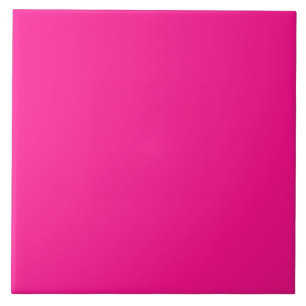 Simple Modern Neon Fluorescent Pink Tile
