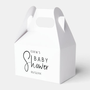 Simple Modern Neutral Baby Shower Favour Box