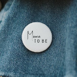 Simple Modern Neutral Baby Shower Mama To Be 2 Inch Round Button<br><div class="desc">Celebrate your little one with our simple modern neutral baby shower mama to be button, featuring a minimalist black-and-white design that is modern and pretty. With its clean, boho-inspired aesthetic, the contemporary, gender-neutral vibe is perfect for welcoming a baby boy or girl in any season—whether it's fall, winter, spring, or...</div>
