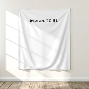 Simple Modern Neutral Mama To Be Backdrop Tapestry